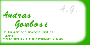 andras gombosi business card